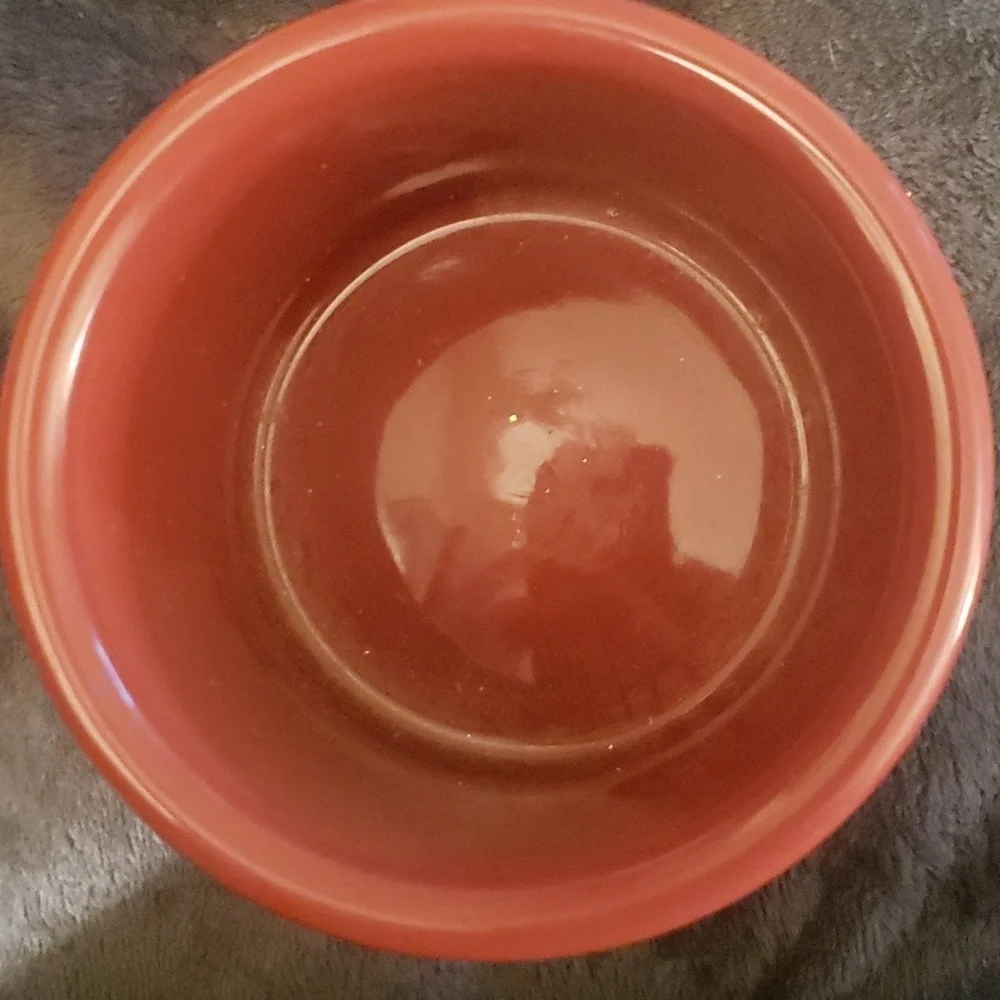 Longaberger Pottery Woven Traditions Paprika Pillar Candle Holder/Crock